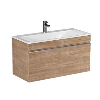 Тумба под раковину подвесная Velvex Pulsus tp.PUL.PUL.100.1Y дуб сонома, 100 см